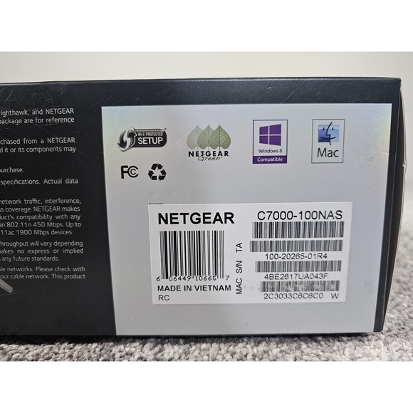 NETGEAR NIGHTHAWK AC1900 WiFi Cable Modem Router Model# C7000 - Tested & Working - Picture 12 of 13